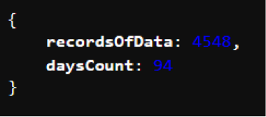 screen of my vscode showing the aggregation pipeline I've implemented to create a new field that stores the total number of days of my webscraper